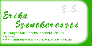 erika szentkereszti business card